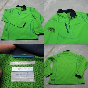 Columbia Jacket Men Medium Green OmniWick Evap Interchange GoPro Wicking FullZip